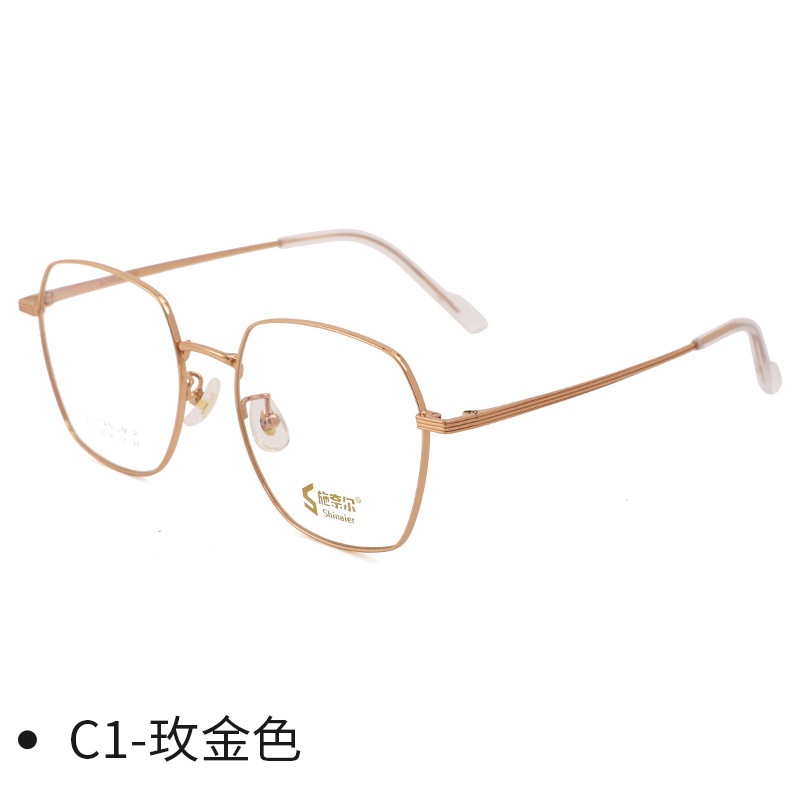 时尚大脸镜框 多边形近视眼镜新品超轻钛眼睛架