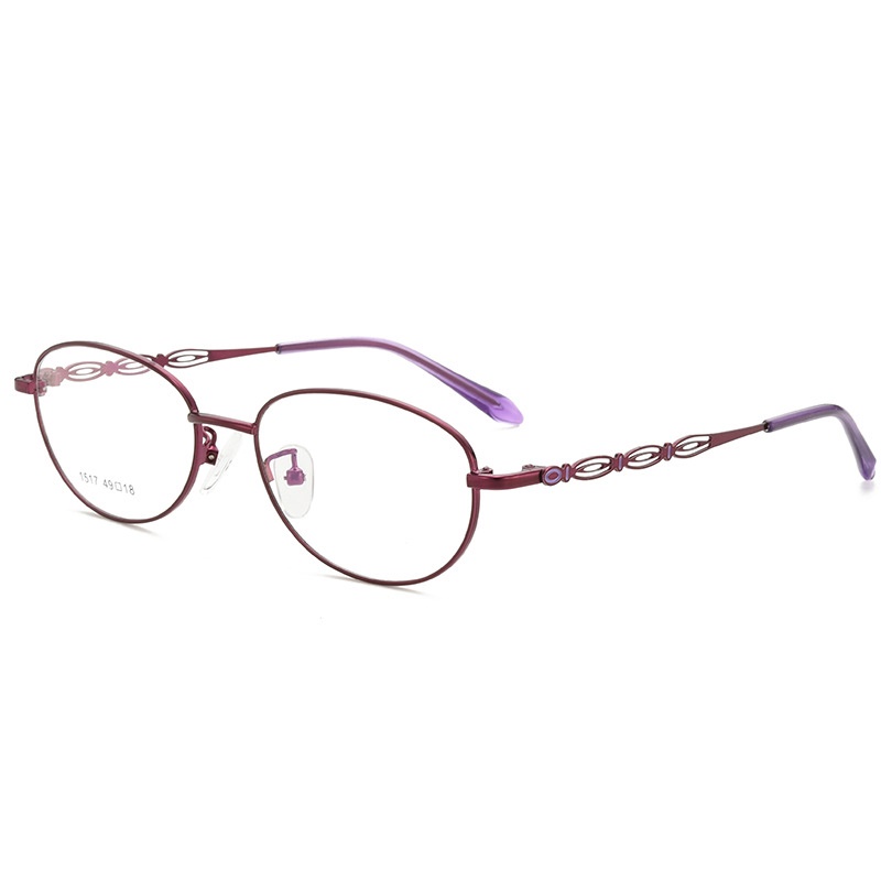 超轻合金金属眼镜架全框椭圆镜架 可配近视老花镜架