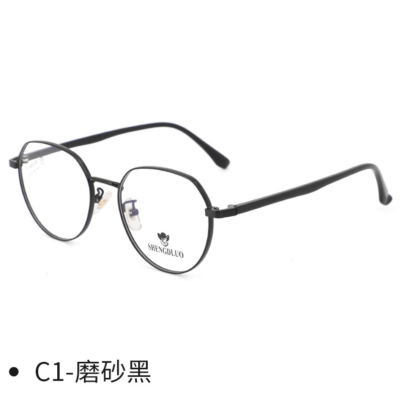 复古金属小脸近视眼镜多边形显白素颜镜框眼镜架
