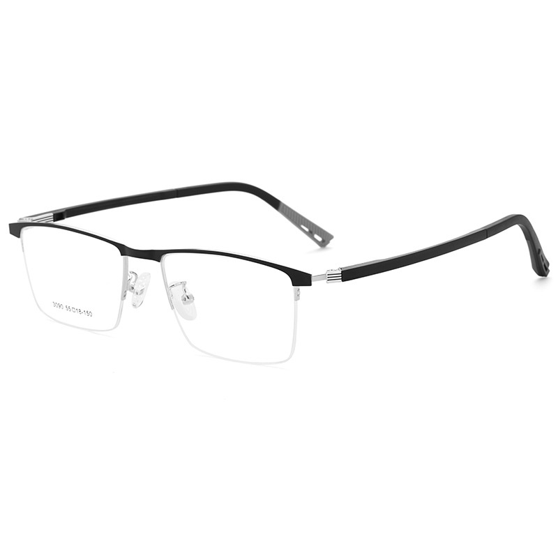 复古商务眼镜框男半框近视眼镜架 近视眼镜框架男
