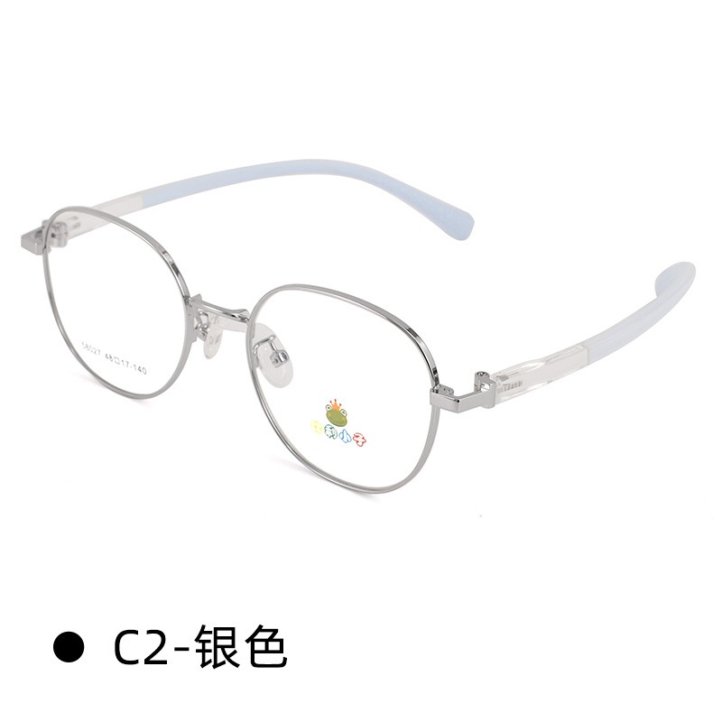 简约超轻舒适硅胶架子可配近视学生青少年儿童圆框眼镜框