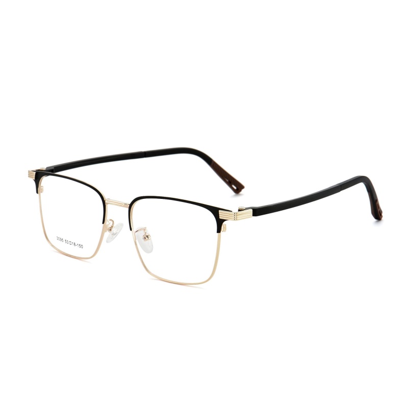 近视眼镜架商务男款眉毛架超轻塑钢合金复古文艺眼镜