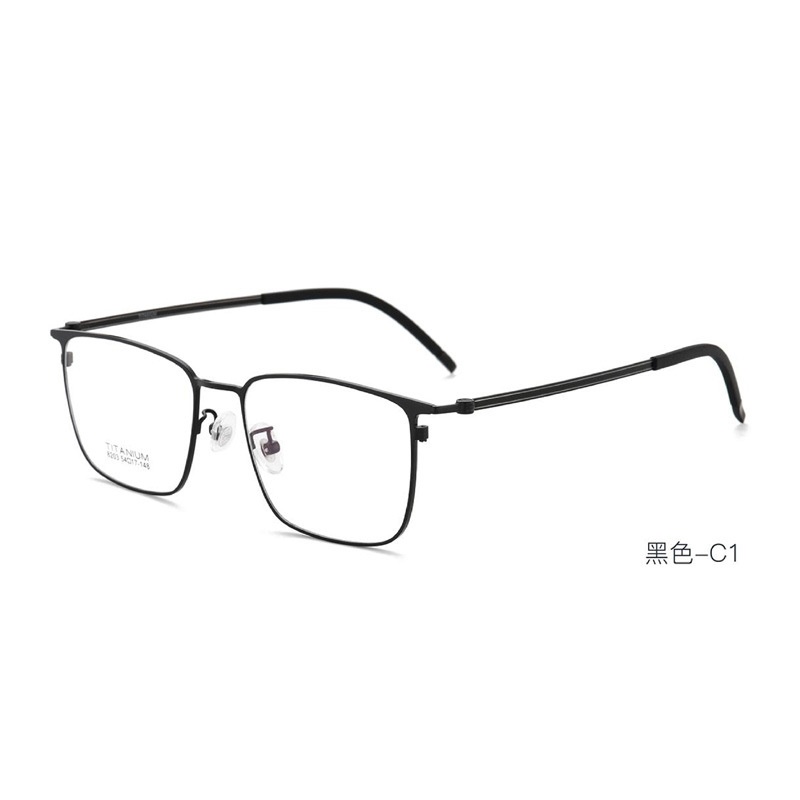 超轻镜架纯钛眼镜框半框金丝钛架男