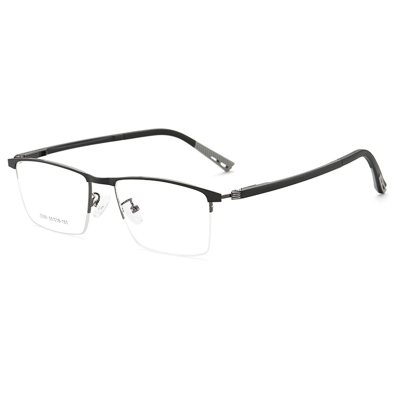 复古商务眼镜框男半框近视眼镜架 近视眼镜框架男