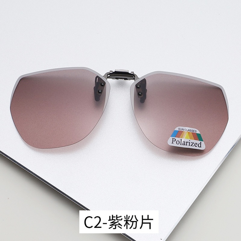 新款渐变色偏光太阳镜 可翻型近视夹片 开车司机驾驶用夹片