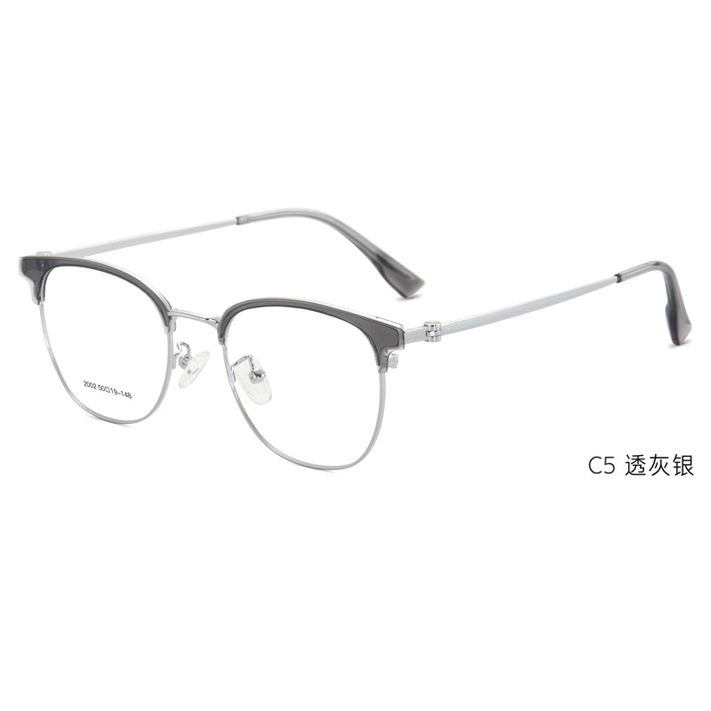 经典眉线框新款半框时尚复古眼镜男休闲镜框防蓝光眼镜