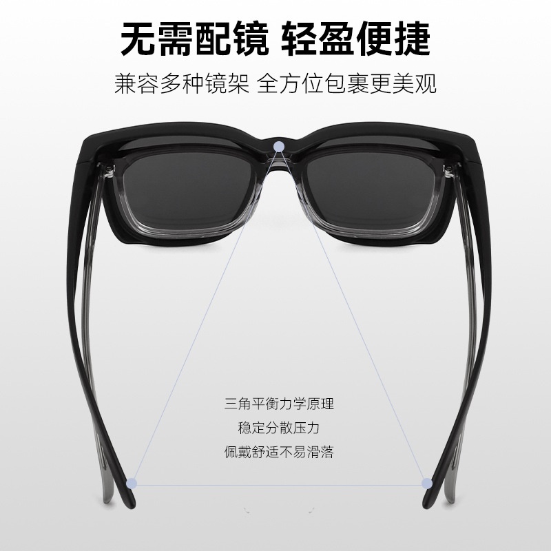 套镜新品网红同款偏光驾驶镜时尚大框防晒近视眼镜太阳镜