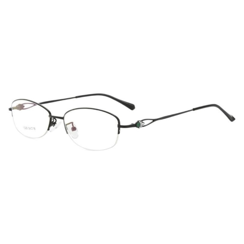 批发商务休闲椭圆眼镜框 金属合金半框近视眼镜时尚金属眼镜架