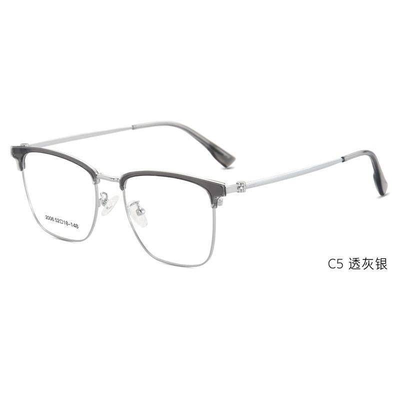 复古潮流眉毛框眼镜商务休闲防蓝光半框眼镜近视眼镜男眼镜框