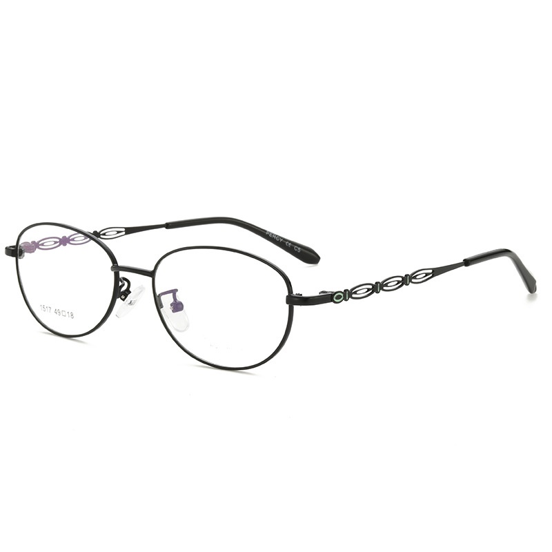 超轻合金金属眼镜架全框椭圆镜架 可配近视老花镜架