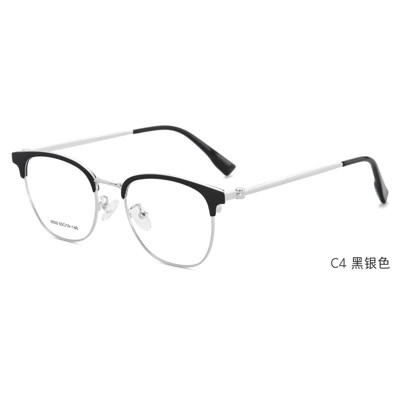 经典眉线框新款半框时尚复古眼镜男休闲镜框防蓝光眼镜