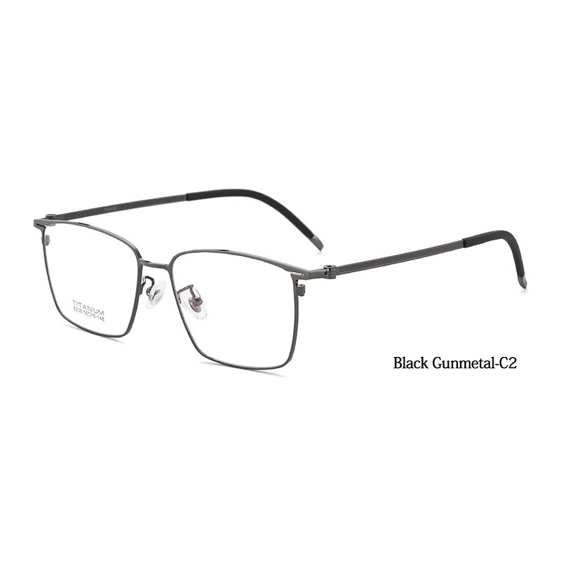 半框近视可配度数防蓝光男超轻半钛眼镜框