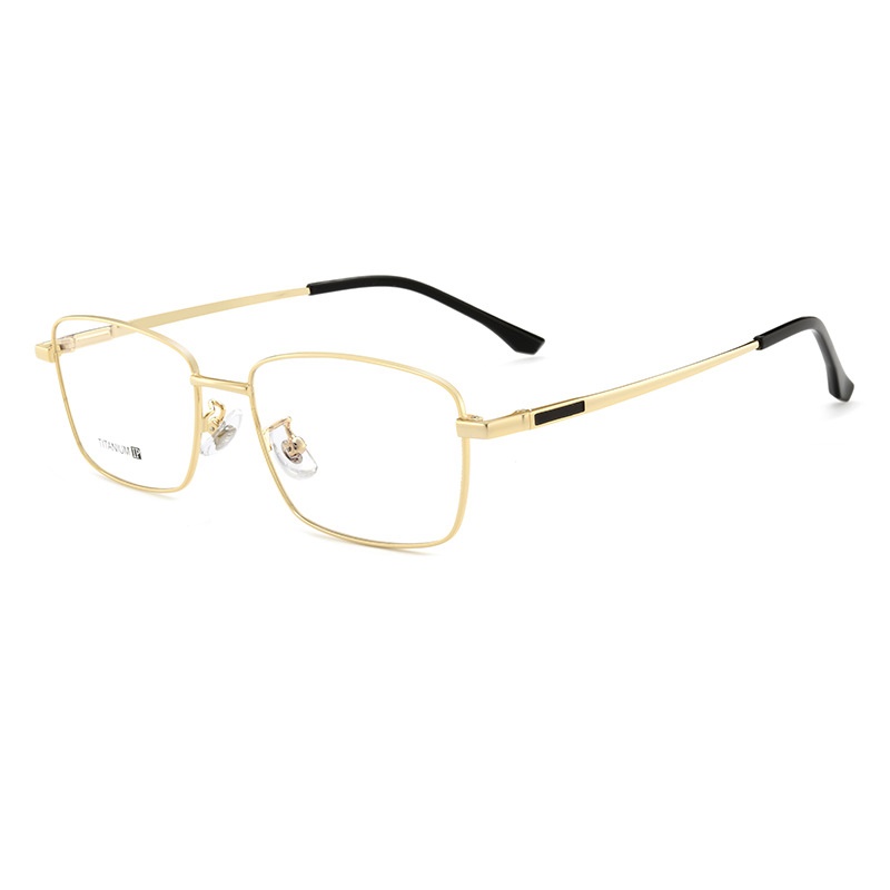 新款半钛眼镜框复古金属近视眼镜配有度数商务眼镜架男高级感