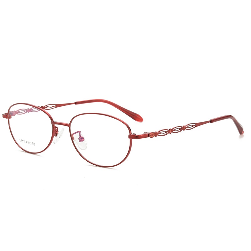 超轻合金金属眼镜架全框椭圆镜架 可配近视老花镜架