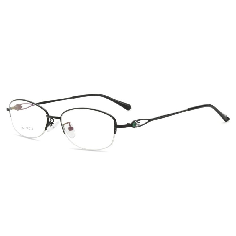 批发商务休闲椭圆眼镜框 金属合金半框近视眼镜时尚金属眼镜架