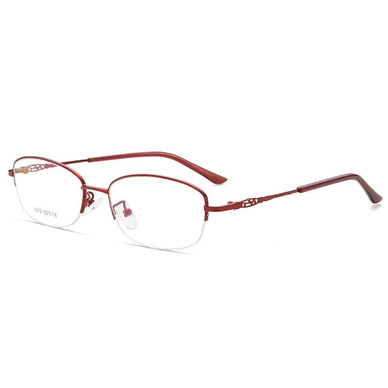 超轻商务眼镜架女士可配近视时尚复古金属合金IP电镀