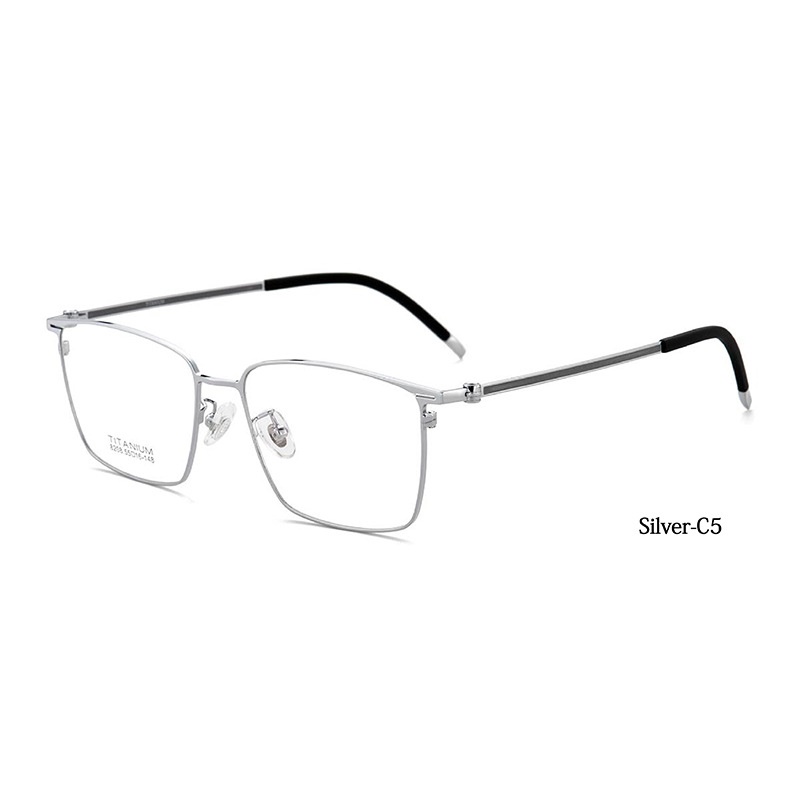 半框近视可配度数防蓝光男超轻半钛眼镜框