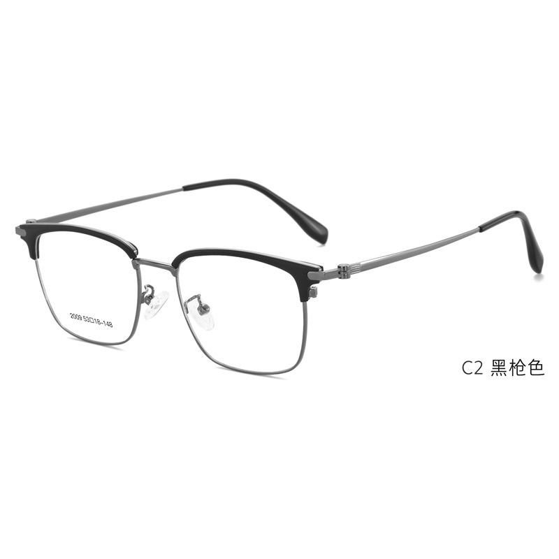 商务高级男士眼镜半框眼镜男士防蓝光眼镜眉毛框眼镜