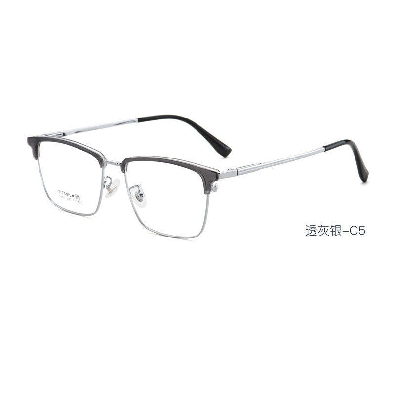 新款超轻眉线半框 近视防蓝光眼镜框男商务