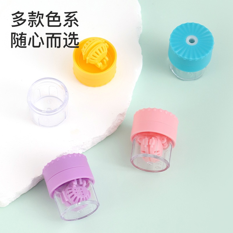 隐形眼镜清洗器半自动旋转手动美瞳清洗机子隐形清洗盒
