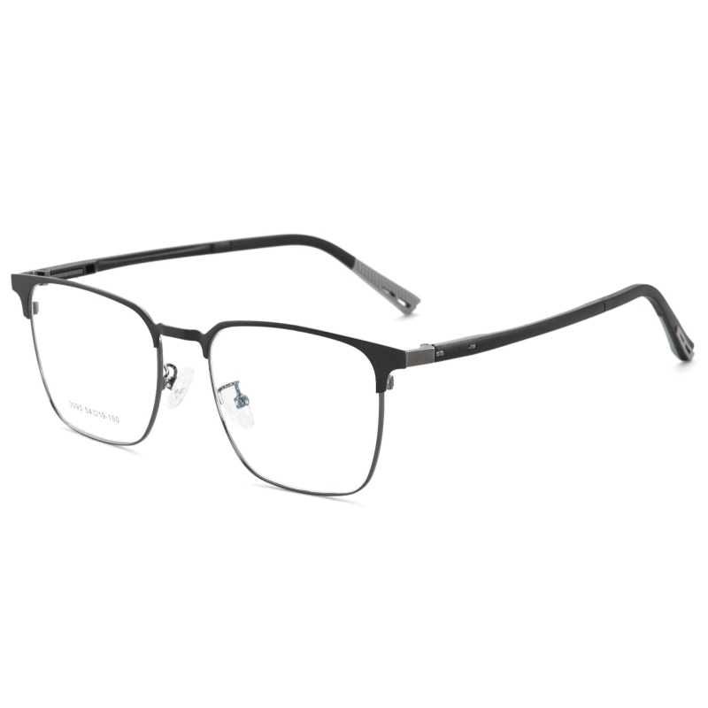 超轻眉毛框架男款商务全框眼镜塑钢合金大脸超弹镜架