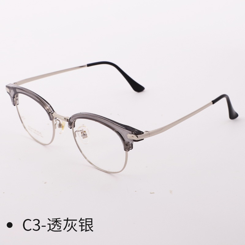新款潮流金属眉毛眼镜框网红镜架近视半框男士眼镜