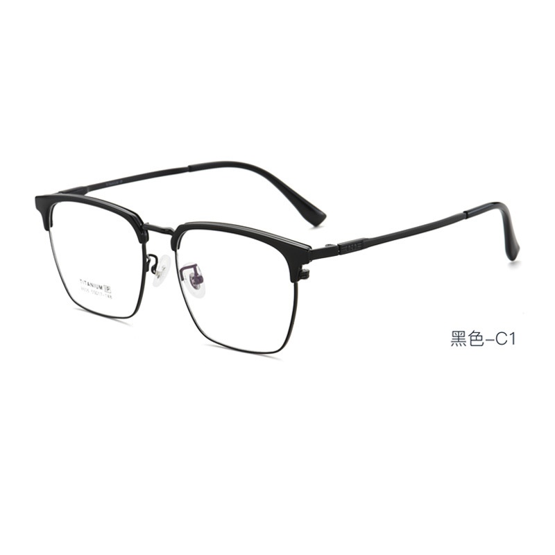 纯钛眼镜半框眼镜眉毛框眼镜近视眼镜男