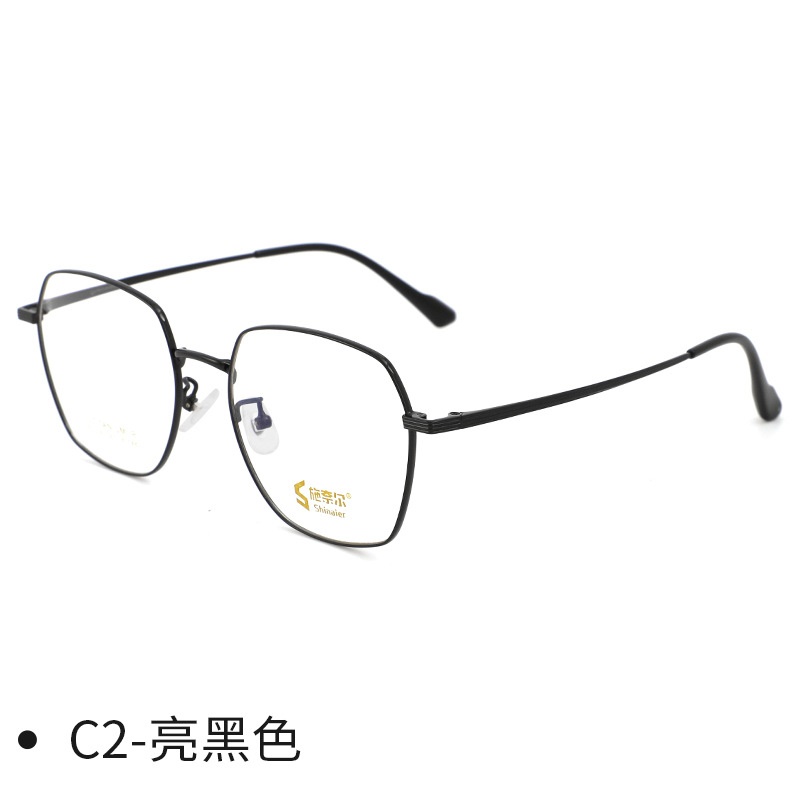时尚大脸镜框 多边形近视眼镜新品超轻钛眼睛架