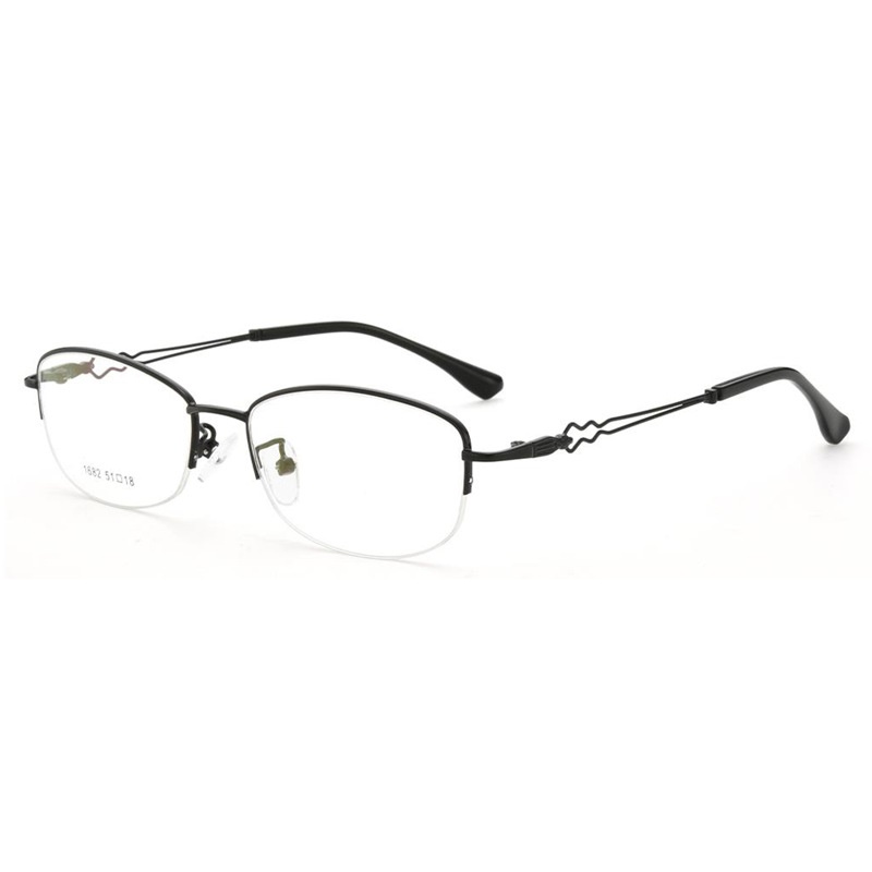 新款超轻金属女士半框眼镜 半框眼镜 架可配近视散光