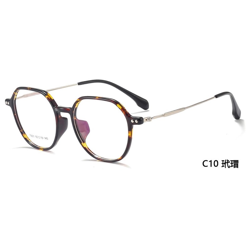 TR眼镜架网红超轻茶色全框眼镜7901素颜学生眼镜架