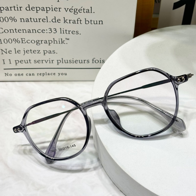 TR眼镜架网红超轻茶色全框眼镜7901素颜学生眼镜架