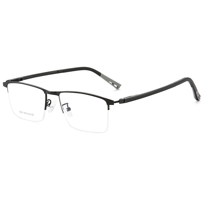 复古商务眼镜框男半框近视眼镜架 近视眼镜框架男