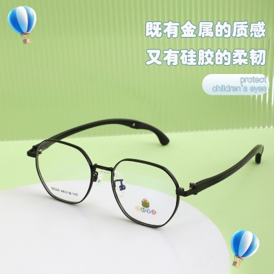 舒适新款超轻硅胶眼镜框 可配近视青少年可爱圆形眼镜架子