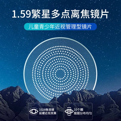 1.59pc环形多焦微透镜片1028微透镜近视管理镜片学生防爆耐磨镜片