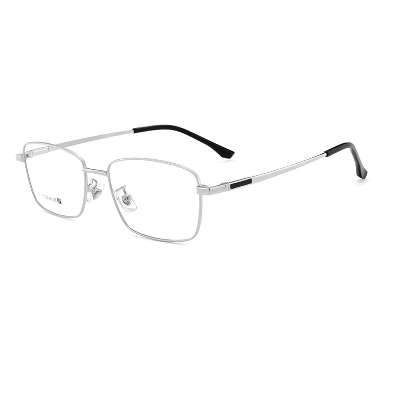 新款半钛眼镜框复古金属近视眼镜配有度数商务架男高级感