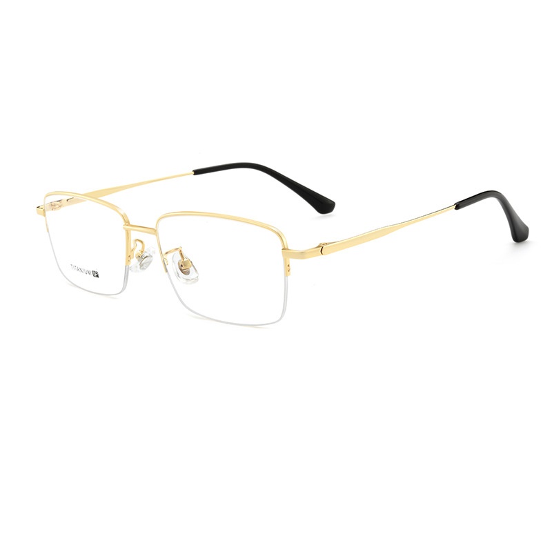 近视眼镜半框眼镜框超轻金属半钛简约时尚商务眼镜男士镜框
