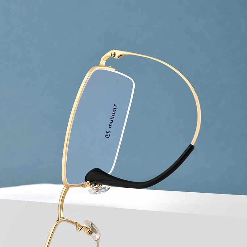 超轻眼镜框大脸显小气质商务复古近视眼镜男