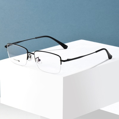 近视眼镜半框眼镜框超轻金属半钛简约时尚商务眼镜男士镜框