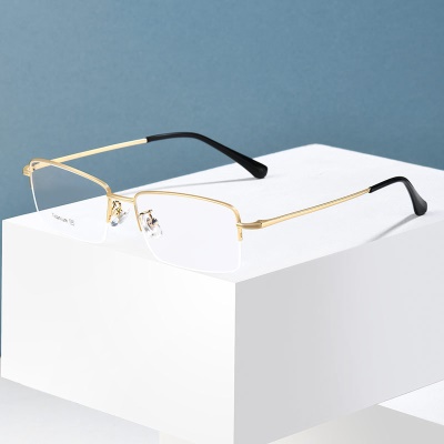 超轻眼镜框大脸显小气质商务复古近视眼镜男