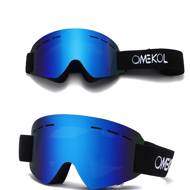 新款成人户外柱面滑雪眼镜近视单层防雾风镜护目镜HX01带孔登山